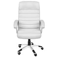 **Technische titel in het Nederlands: Ergonomische witte bureaustoel met vijf-spaken basis**