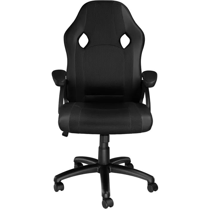 **Technische titel in het Nederlands:** Ergonomische zwarte bureaustoel met mesh-stof en verstelbare armleuningen