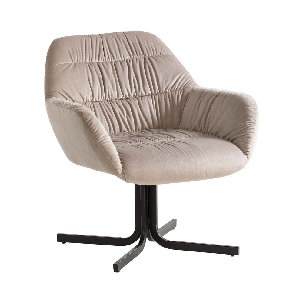 **Technische Titel: Moderne Stoffen Fauteuil met Slanke Metaalbasis**